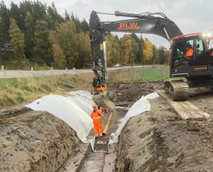 Bygger VA i Tjusta