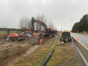 Bygger VA i Tjusta